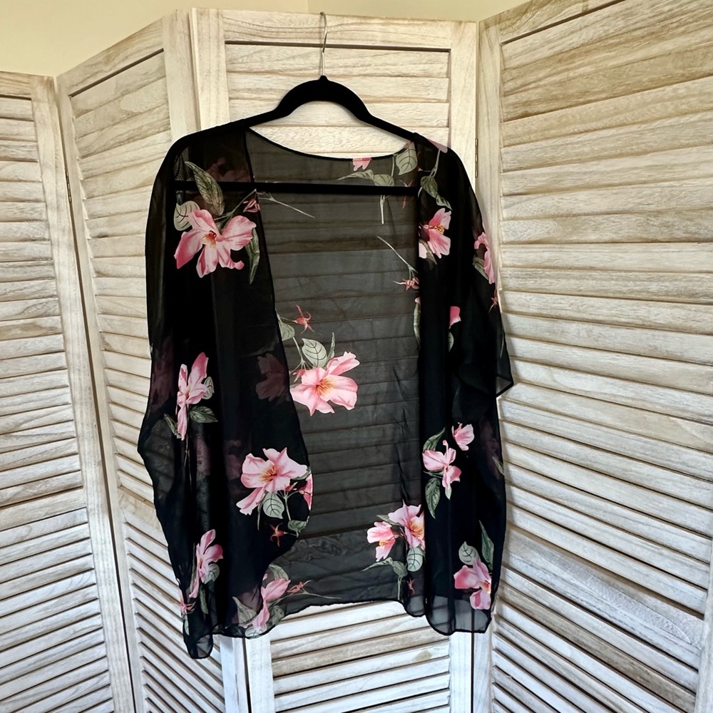 Floral Sheer Kimono Cardigan